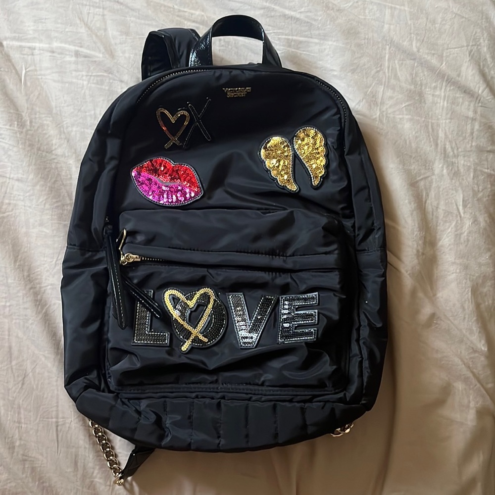 Victoria’s Secret Black Detailed Backpack